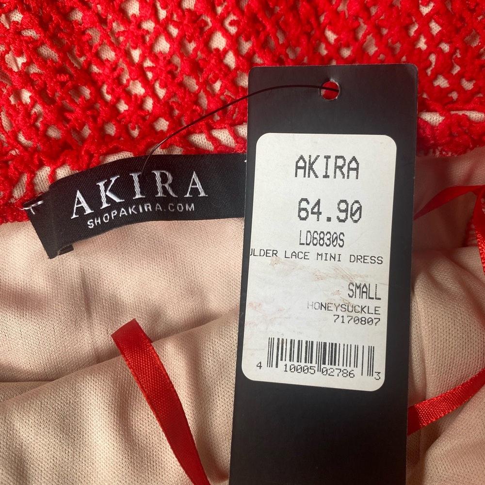 ♦️NWT! STUNNING AKIRA Honeysuckle Lace Mini Dress, size small - Picture 7 of 8